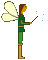 Pixel Fairy Prince Green - Animovaný GIF zadarmo animovaný GIF