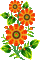flowers orange summer autumn paint - Бесплатный анимированный гифка анимированный гифка