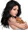Fille avec chat.Victoriabea - 無料png アニメーションGIF