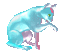 blue cat licking paw - GIF animado grátis Gif Animado