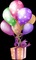 image encre color effet à pois ballons cadeau anniversaire edited by me - png gratis GIF animado