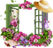 Kaz_Creations Deco Window Flowers Colours - png gratuito GIF animata