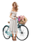 woman on a bicycle - GIF animé gratuit