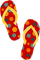 Kaz_Creations Beach Deco Flip Flops Shoes - Free PNG Animated GIF