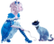 dolceluna blue fantasy girl baby cat spring - Free PNG Animated GIF