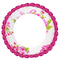 deco frame with pink flowers - png gratis GIF animado