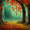 kikkapink fantasy background forest autumn - nemokama png animuotas GIF