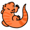 lizard bearded dragon cartoon sticker - Gratis geanimeerde GIF