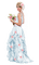 woman femme avec fleur mariée - png gratis GIF animado