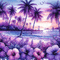 Purple Beach - GIF animado gratis GIF animado