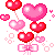 pink hearts - 無料のアニメーション GIF アニメーションGIF
