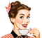 woman coffee - darmowe png animowany gif