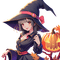 anime witch halloween - gratis png animeret GIF