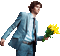 man-flowers--blommor - Бесплатный анимированный гифка анимированный гифка