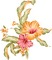 dolceluna orange pink asian flower - PNG gratuit GIF animé