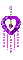 purple heart blinkie chain - GIF animé gratuit GIF animé