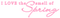 I Love the smell of Spring.Text.Pink - ingyenes png animált GIF
