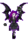 gothic black and purple dollz - GIF animé gratuit GIF animé