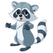 Kaz_Creations Raccoon Cartoon - ingyenes png animált GIF