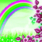 ME /BG.anim.rainbow.branch.green.purple.idca - Bezmaksas animēts GIF animēts GIF