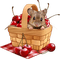 Cherry Mouse Basket - Bogusia - 無料png アニメーションGIF