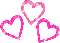 pink glitter hearts