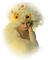 woman face in yelllow - zdarma png animovaný GIF