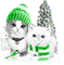 soave deco animals christmas winter tree cat - png gratis GIF animado