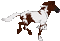 aze cheval s34 marron Brown blanc White - GIF animate gratis GIF animata