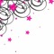 Pink stars on black and white background - PNG gratuit GIF animé