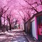Sakura Alleyway - ilmainen png animoitu GIF