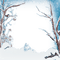 soave frame winter tree branch  christmas blue - zdarma png animovaný GIF