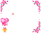 pink floral pixel border frame - Бесплатный анимированный гифка анимированный гифка