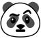 Confused panda Emoji Kitchen raised eyebrow - png gratis GIF animasi