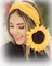 jeune fille,tournesol- girl,sunflower - GIF animé gratuit