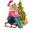 Christmas. Woman. Christmas tree. Leila - GIF animate gratis GIF animata