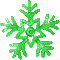 Snowflake.Green.Animated - KittyKatLuv65 - GIF animado gratis GIF animado