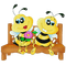 Kaz_Creations Cute Cartoon Love Bees Bee Wasp - ücretsiz png animasyonlu GIF