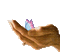 motyl dłoń - Nemokamas animacinis gif animuotas GIF