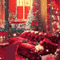 Red Christmas Lounge - GIF animé gratuit GIF animé
