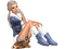 Woman with a deer. Leila - kostenlos png Animiertes GIF