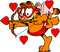 Garfield cupid - gratis png geanimeerde GIF