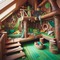 Green and Brown Treehouse - GIF animé gratuit