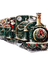 loly33 père noël train  vintage - 無料png アニメーションGIF