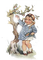kikkapink vintage children child baby girl tree - PNG gratuit GIF animé