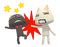toro fights kuro - ingyenes png animált GIF