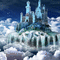 Y.A.M._Fantasy Sky clouds Castle Landscape - GIF animado grátis Gif Animado