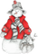 soave deco winter christmas snowman black white - png gratuito GIF animata