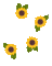 Falling Sunflowers - GIF animé gratuit GIF animé