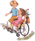 fillette fauteuil roulant - Бесплатный анимированный гифка